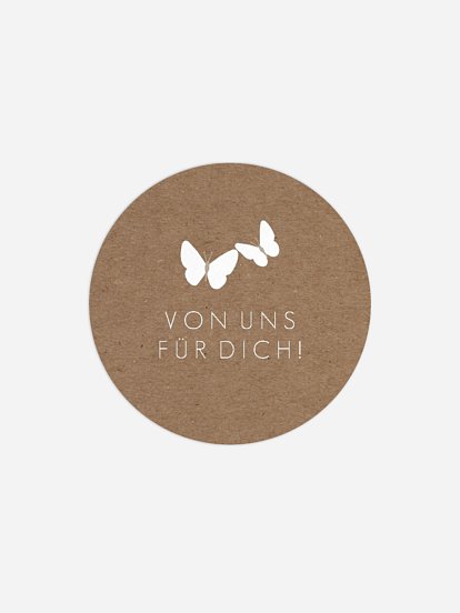 Geschenkaufkleber Hochzeit Herzflattern