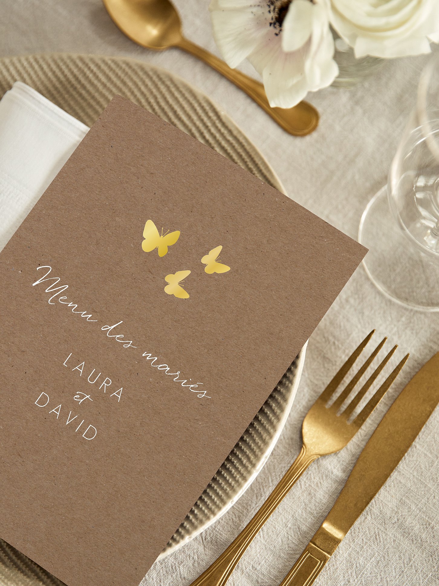 Menu mariage Battement de coeur