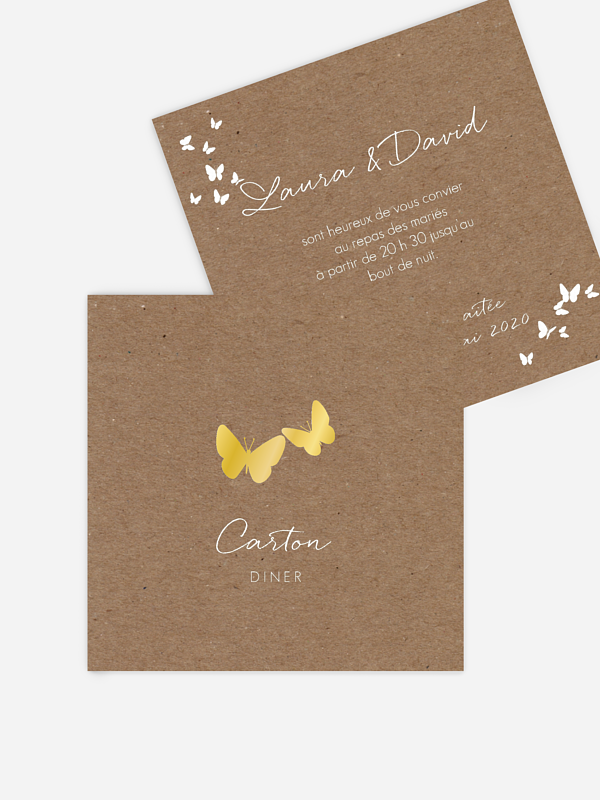 Carton d'invitation Battement de coeur