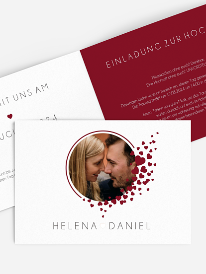 Hochzeitseinladung Hearts