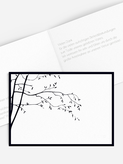 Trauerdanksagung Zweige