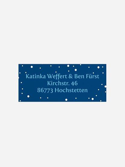 Absenderaufkleber Schnee