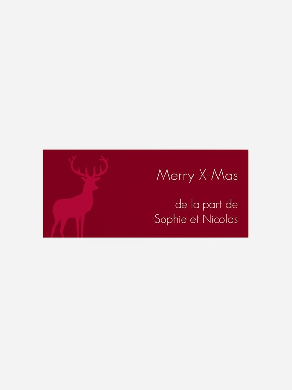 Étiquette cadeau Noël Ornementale