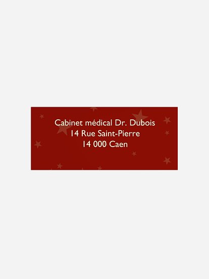 Étiquette expéditeur voeux entreprise Ange