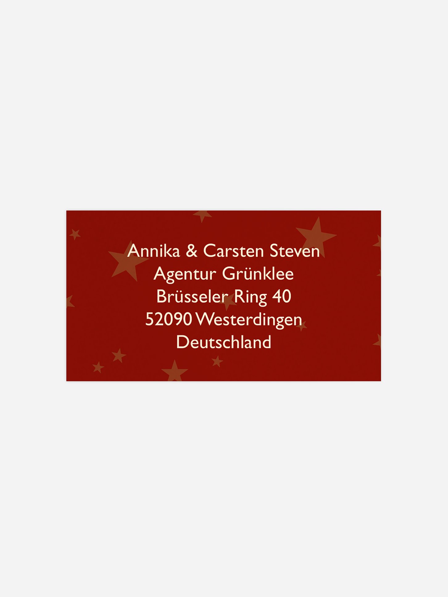 Empfängeraufkleber geschäftl. Weihnachten Engel
