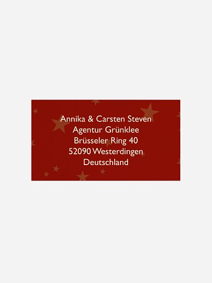 Empfängeraufkleber geschäftl. Weihnachten Engel