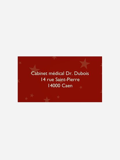 Étiquette destinataire voeux entreprise Ange