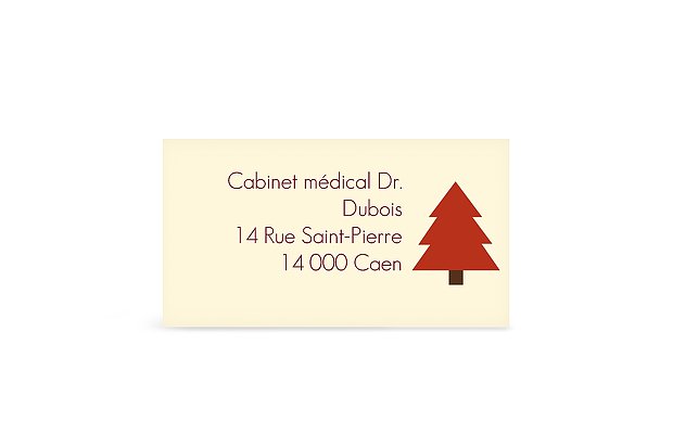 Étiquette destinataire voeux entreprise Arbre de Noël