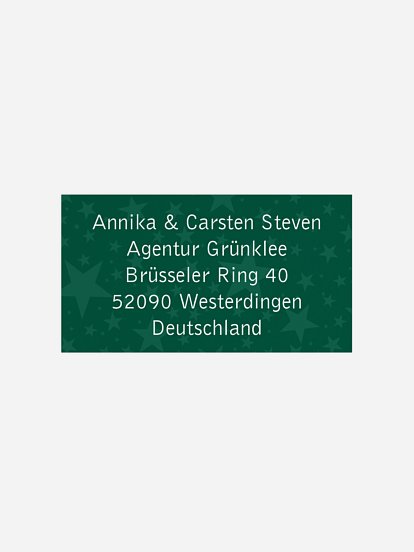 Empfängeraufkleber Sternbaum