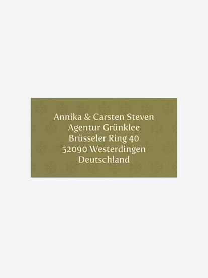 Empfängeraufkleber Schneeflocke