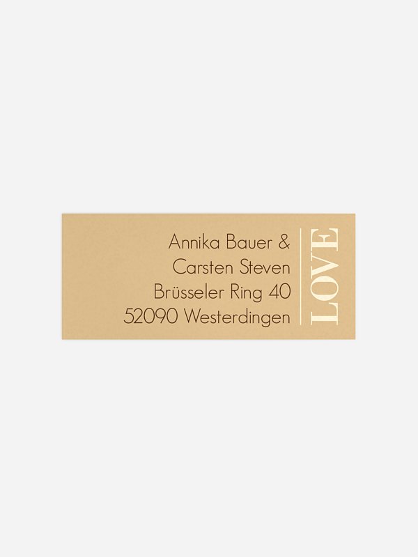 Absenderaufkleber Hochzeit LOVE
