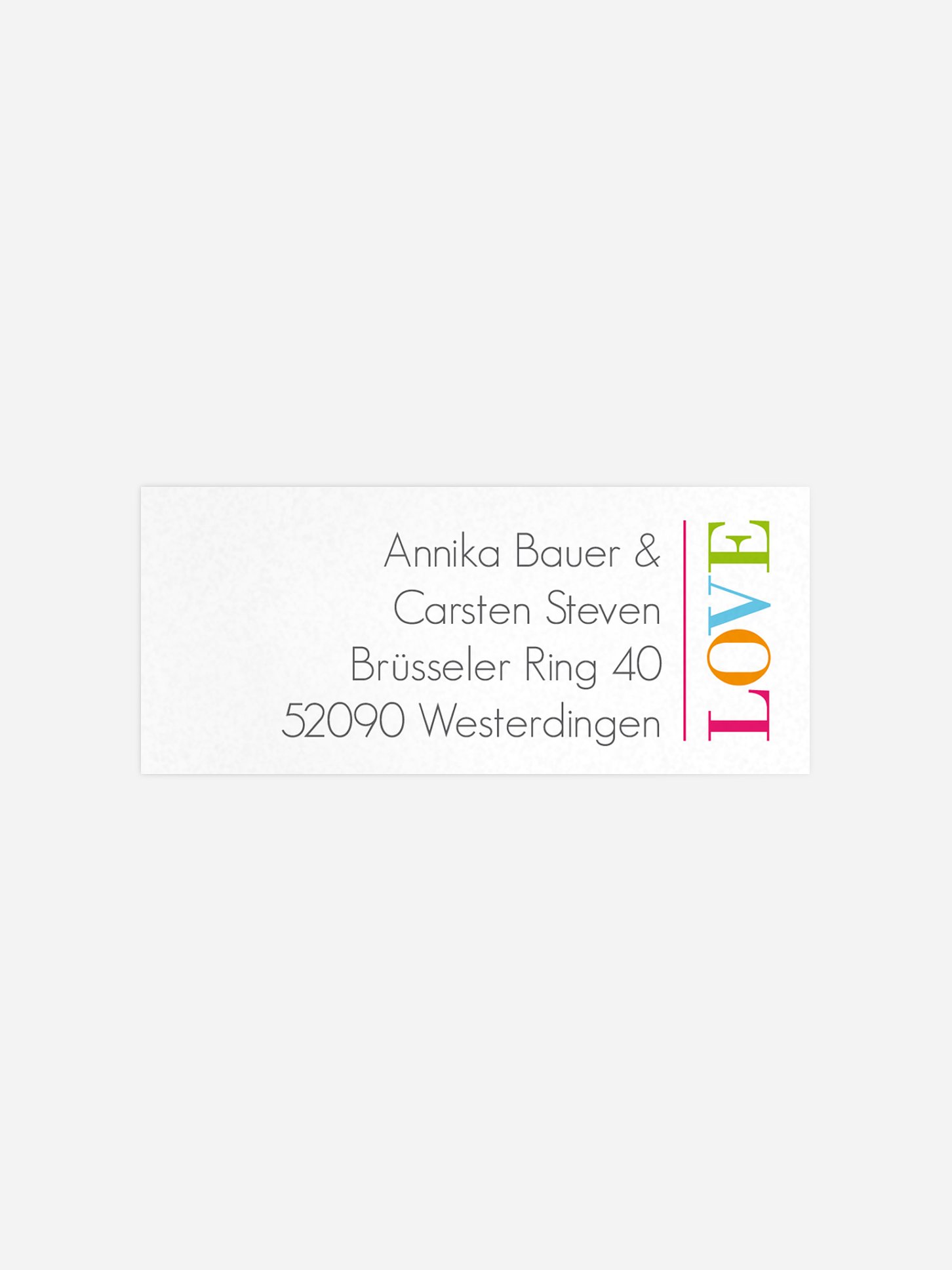 Absenderaufkleber LOVE