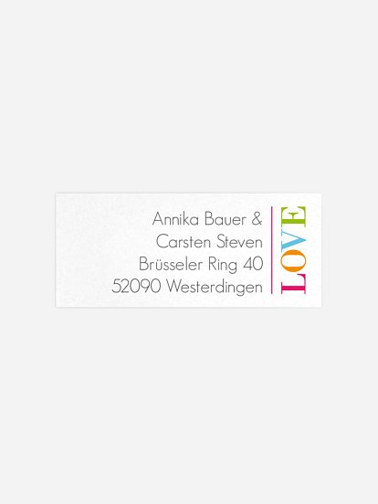 Absenderaufkleber LOVE