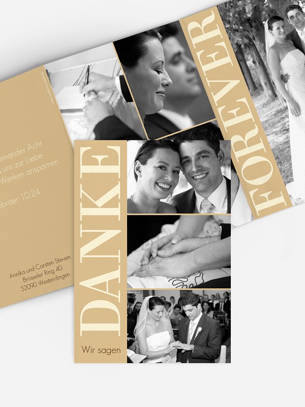 Dankeskarte Hochzeit LOVE