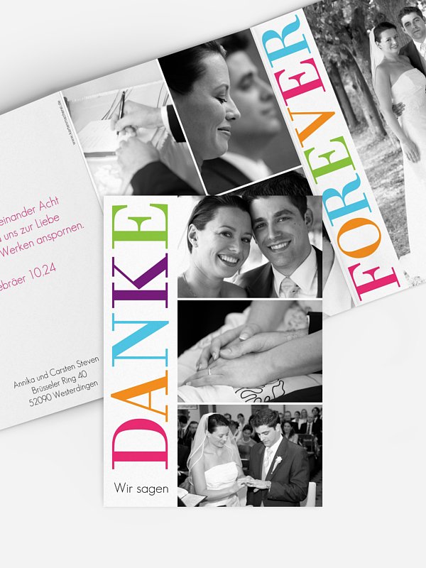 Dankeskarte Hochzeit LOVE