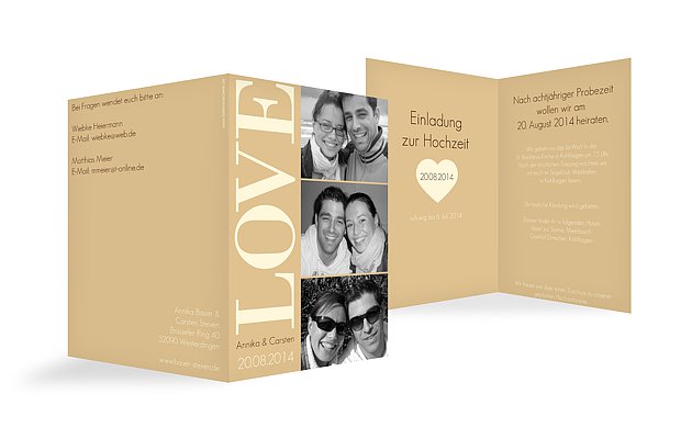 Hochzeitseinladung LOVE