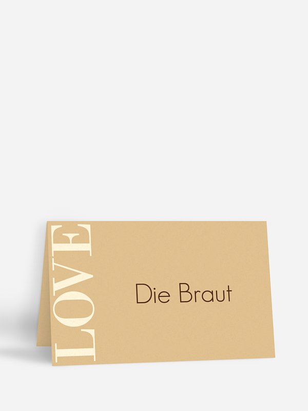 Tischkarte Hochzeit LOVE