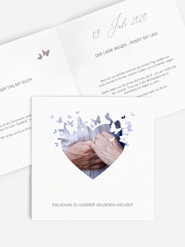 Einladung zur Goldenen Hochzeit Promise