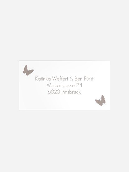 Empfängeraufkleber Silberhochzeit Promise