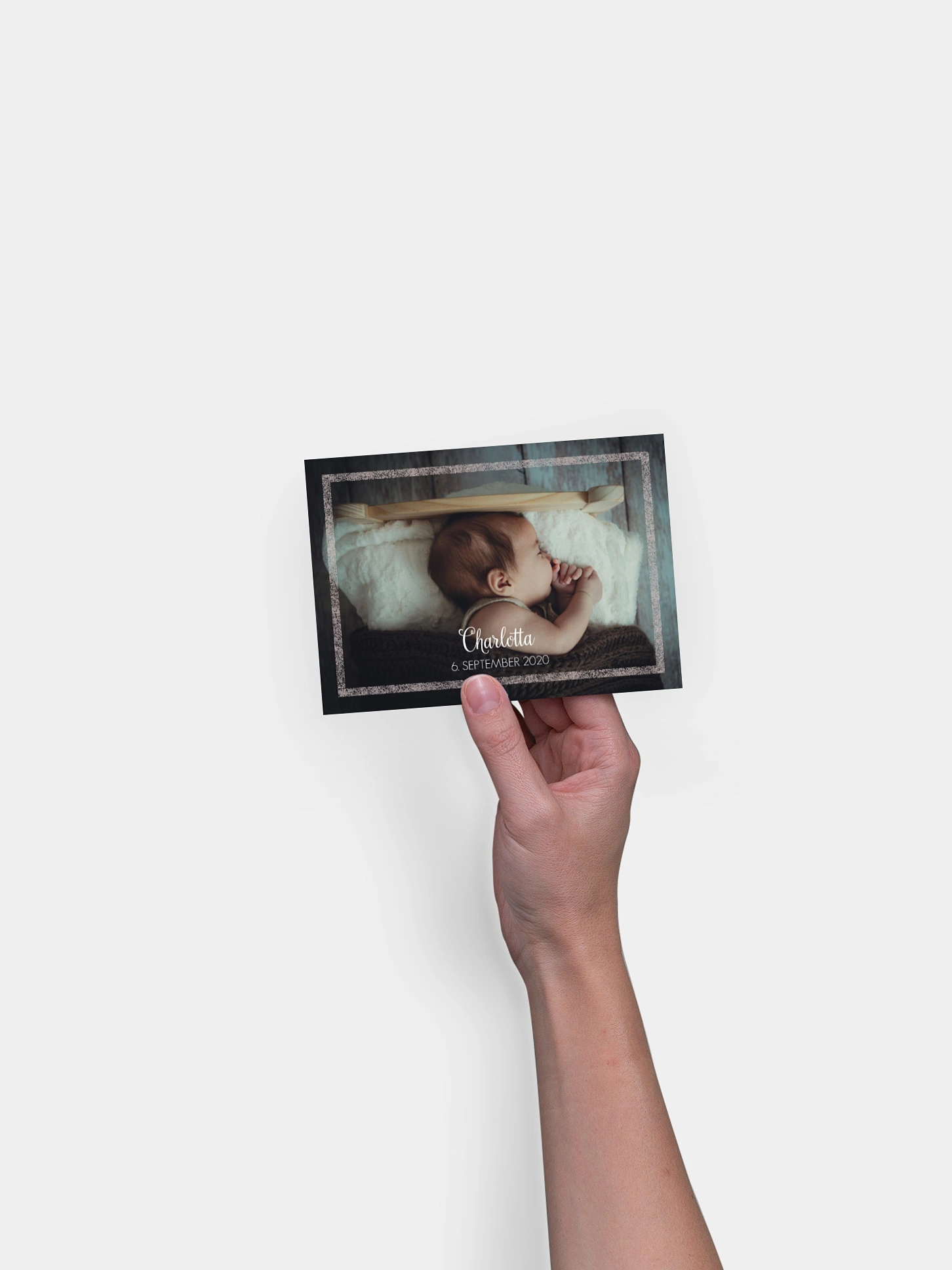 Geburtskarte Golden Frame