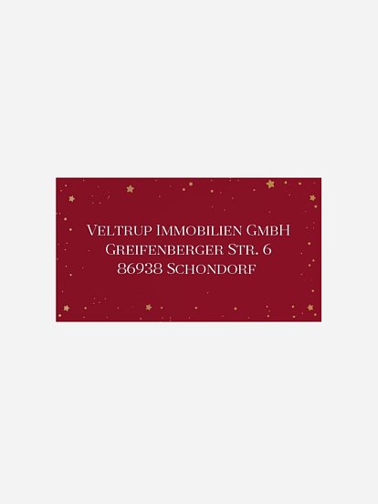Empfängeraufkleber geschäftl. Weihnachten Weihnachtsglanz