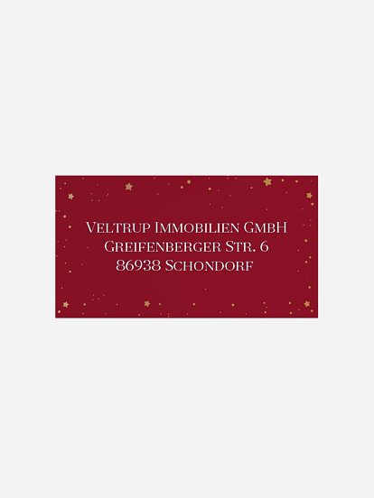 Empfängeraufkleber geschäftl. Weihnachten Weihnachtsglanz