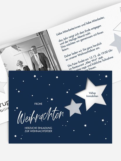 Weihnachtsfeier Funkelnde Weihnachten (gestanzt)