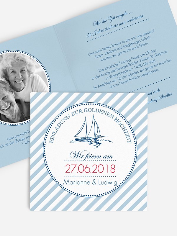 Einladung zur Goldenen Hochzeit Maritim