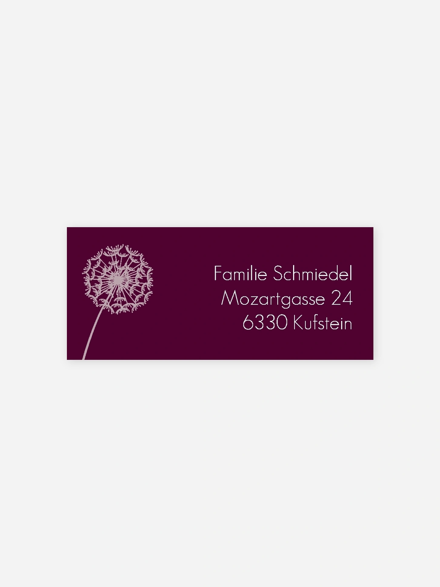 Absenderaufkleber Trauer Pusteblume