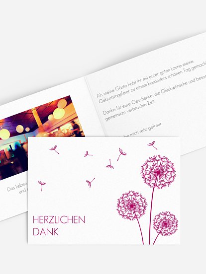 Dankeskarten zum Geburtstag Versand in 12 Tagen