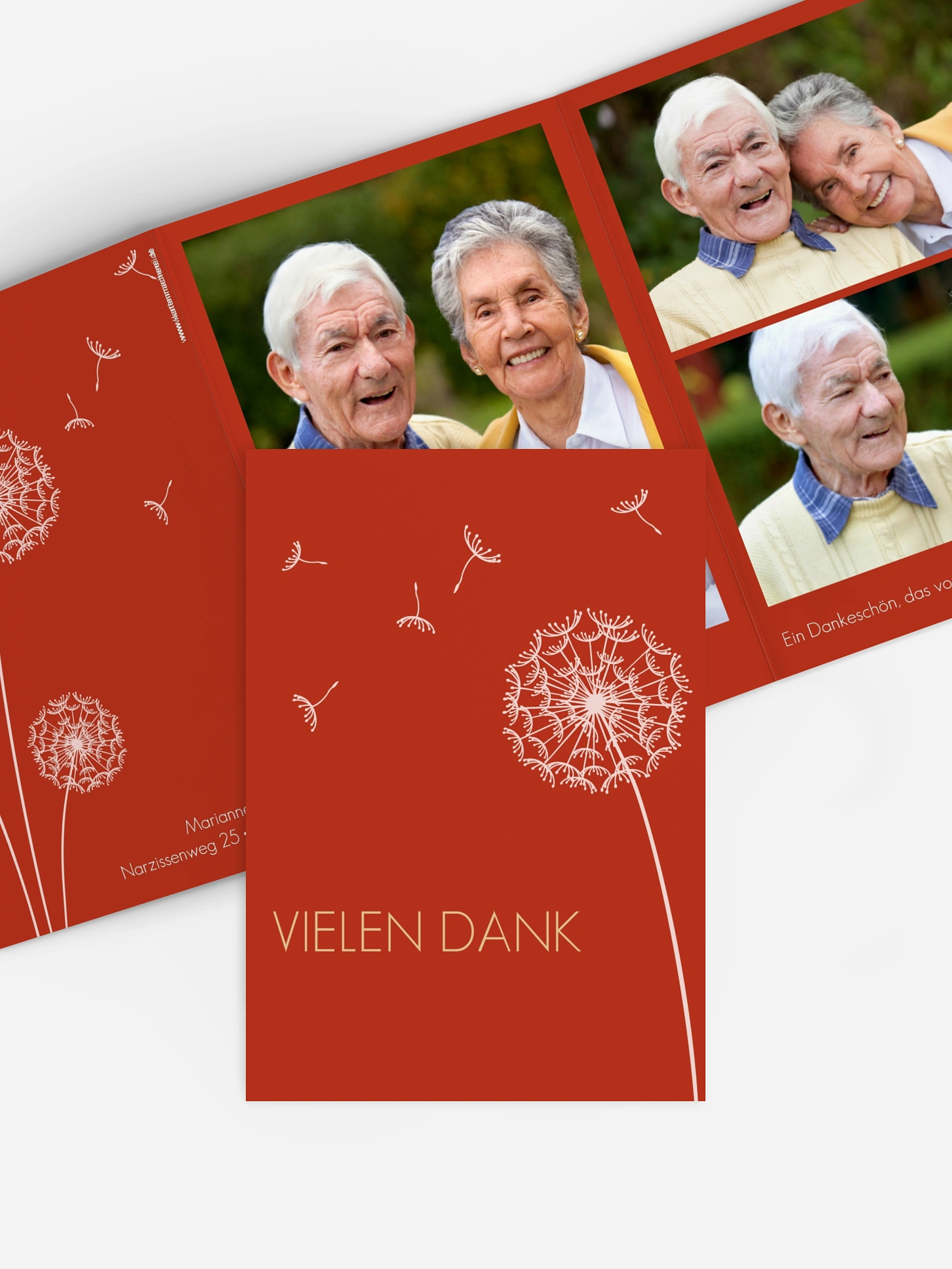 Danksagung zur Goldenen Hochzeit Pusteblume