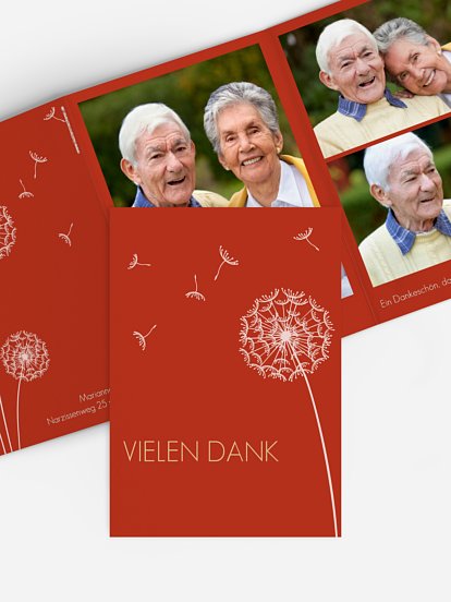 Danksagung zur Goldenen Hochzeit Pusteblume