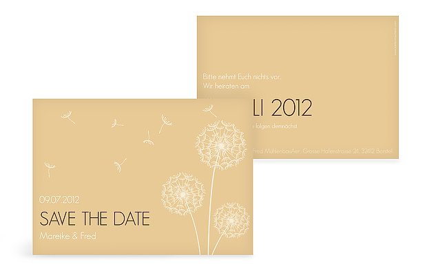 Save-the-Date Karte "Pusteblume"