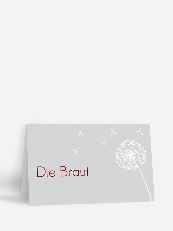 Tischkarte Hochzeit Pusteblume