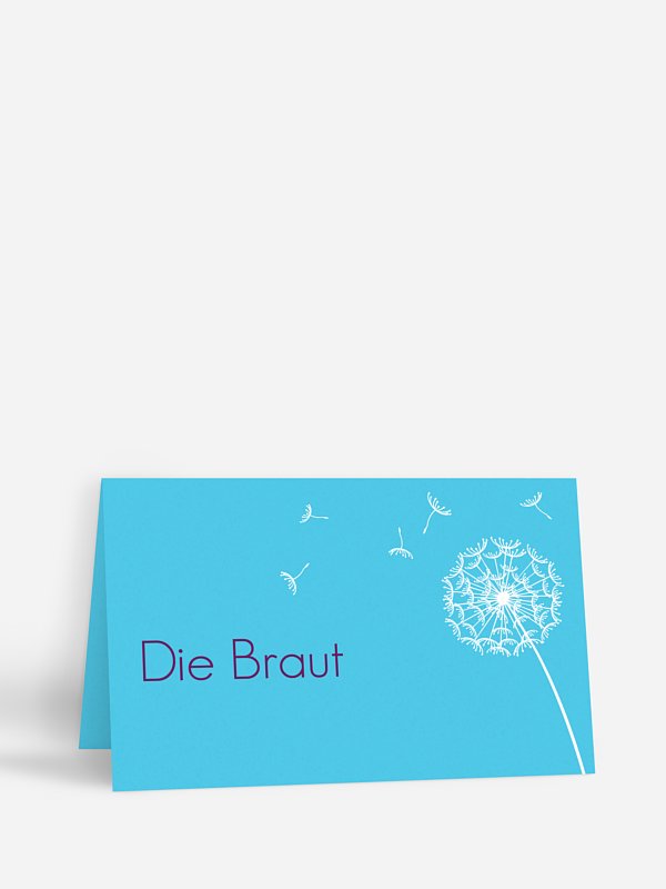 Tischkarte Hochzeit Pusteblume