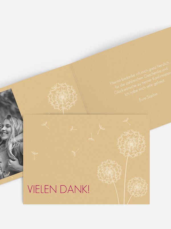 Danksagung Konfirmation Pusteblume