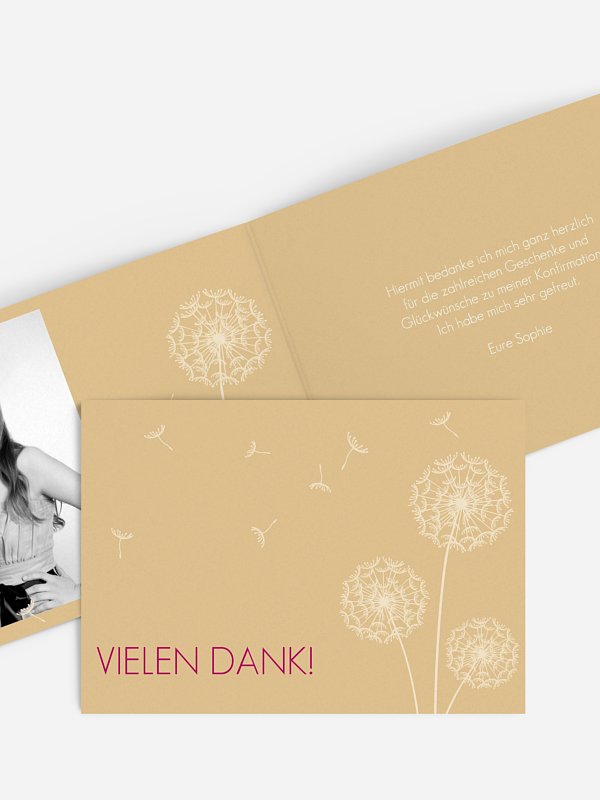 Danksagung Konfirmation Pusteblume