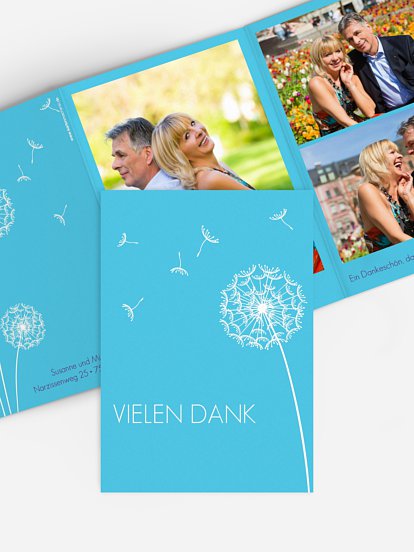 Danksagung zur Silberhochzeit Pusteblume