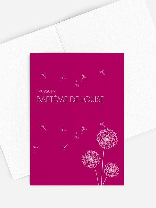 Livret de messe baptême Pissenlit