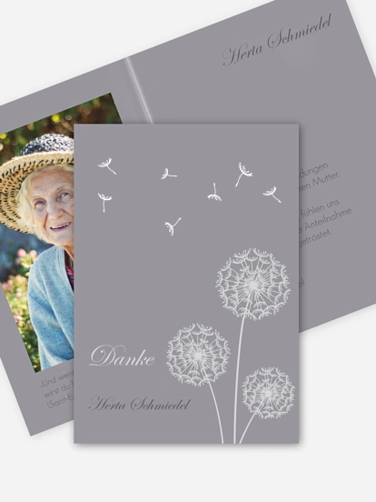 Trauerdanksagung Pusteblume