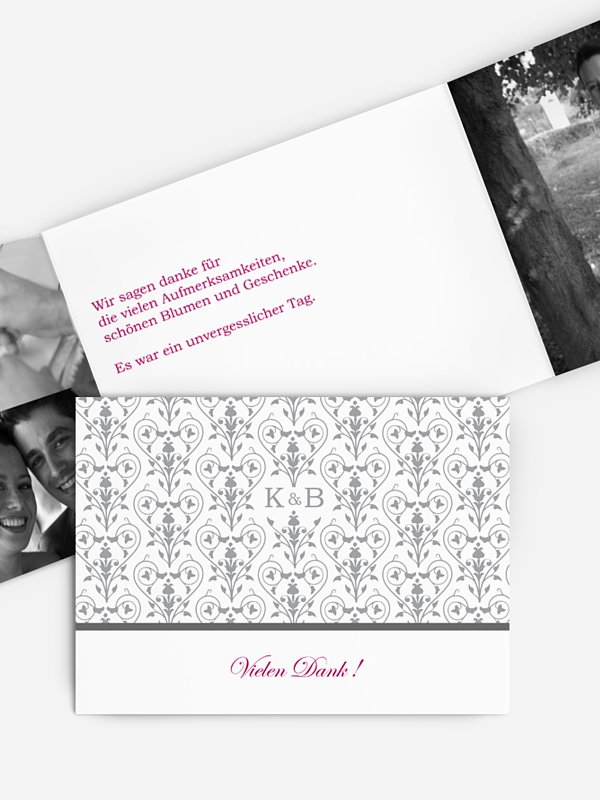Dankeskarte Hochzeit Vintage