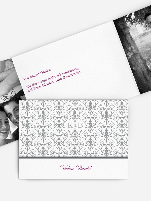 Dankeskarte Hochzeit Vintage