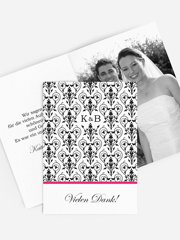 Dankeskarte Hochzeit Vintage