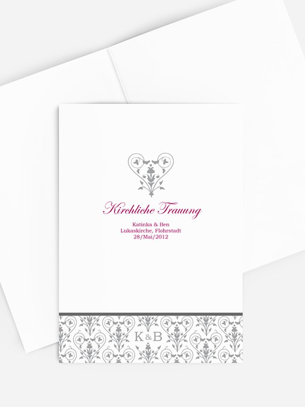 Kirchenheft Hochzeit Vintage
