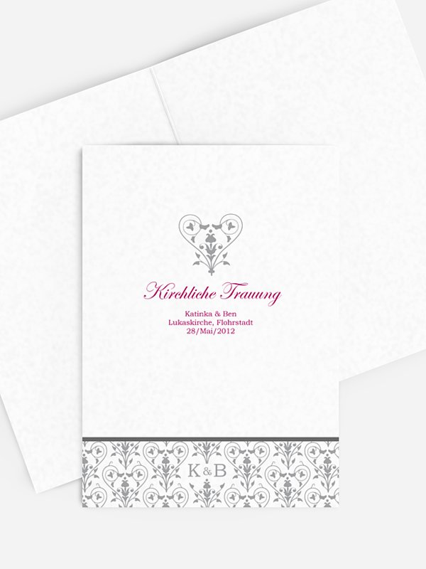 Kirchenheft Hochzeit Vintage