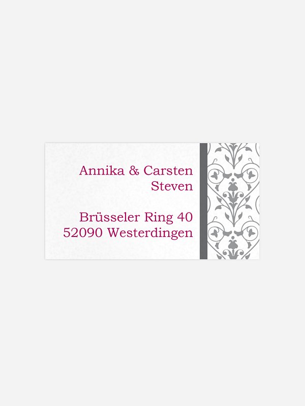Empfängeraufkleber Hochzeit Vintage