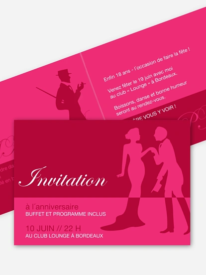 invitation anniversaire 18 Gala