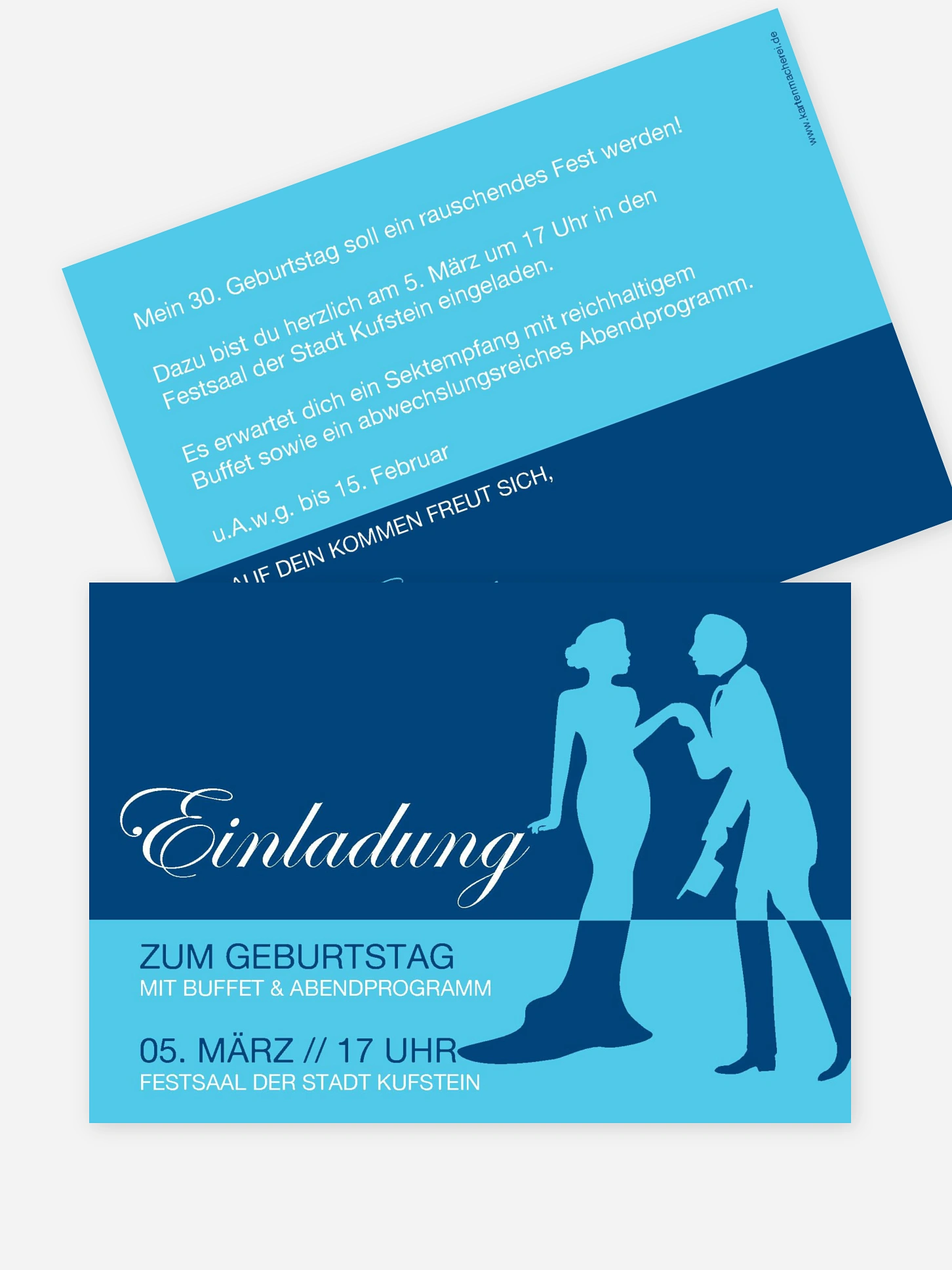Einladung 30. Geburtstag Black Tie