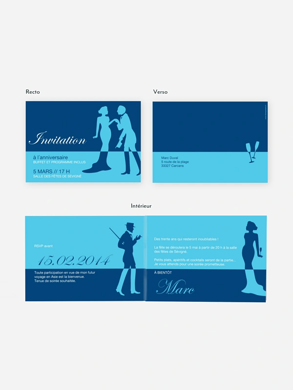 invitation anniversaire 30 Gala