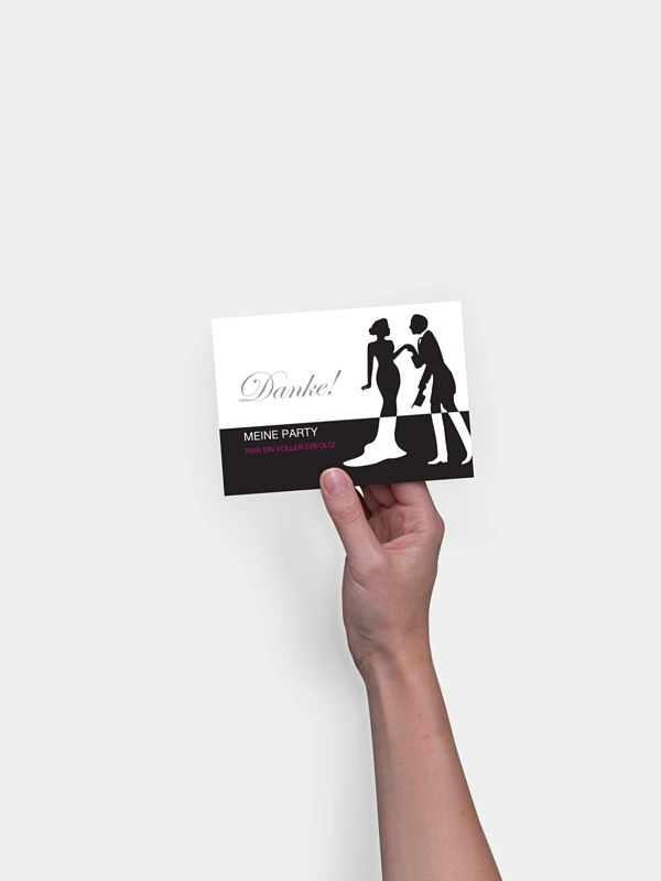 Dankeskarte Geburtstag Black Tie